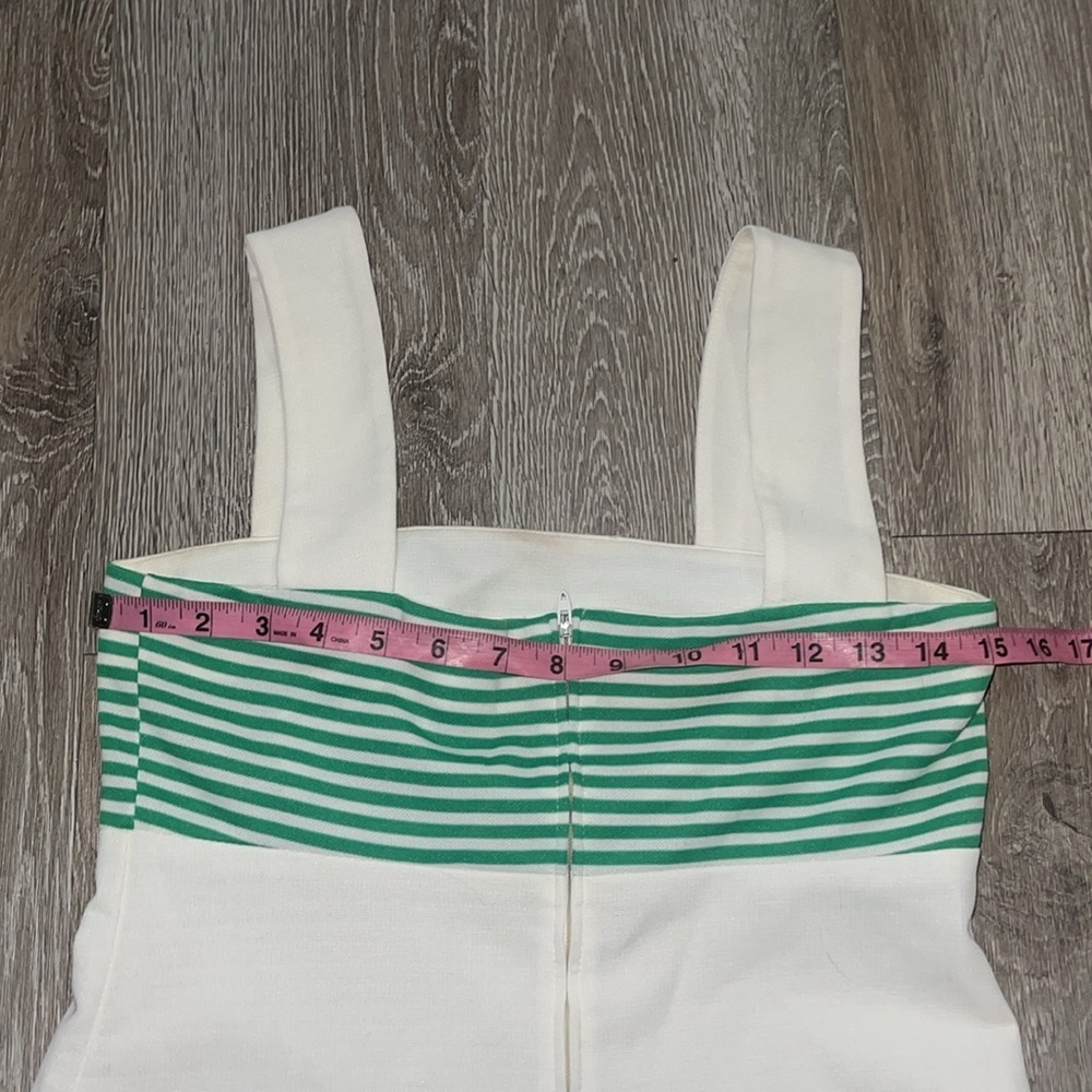 1970s Vintage Top Seed tennis dress white and green active athletic - Picture 5 of 6